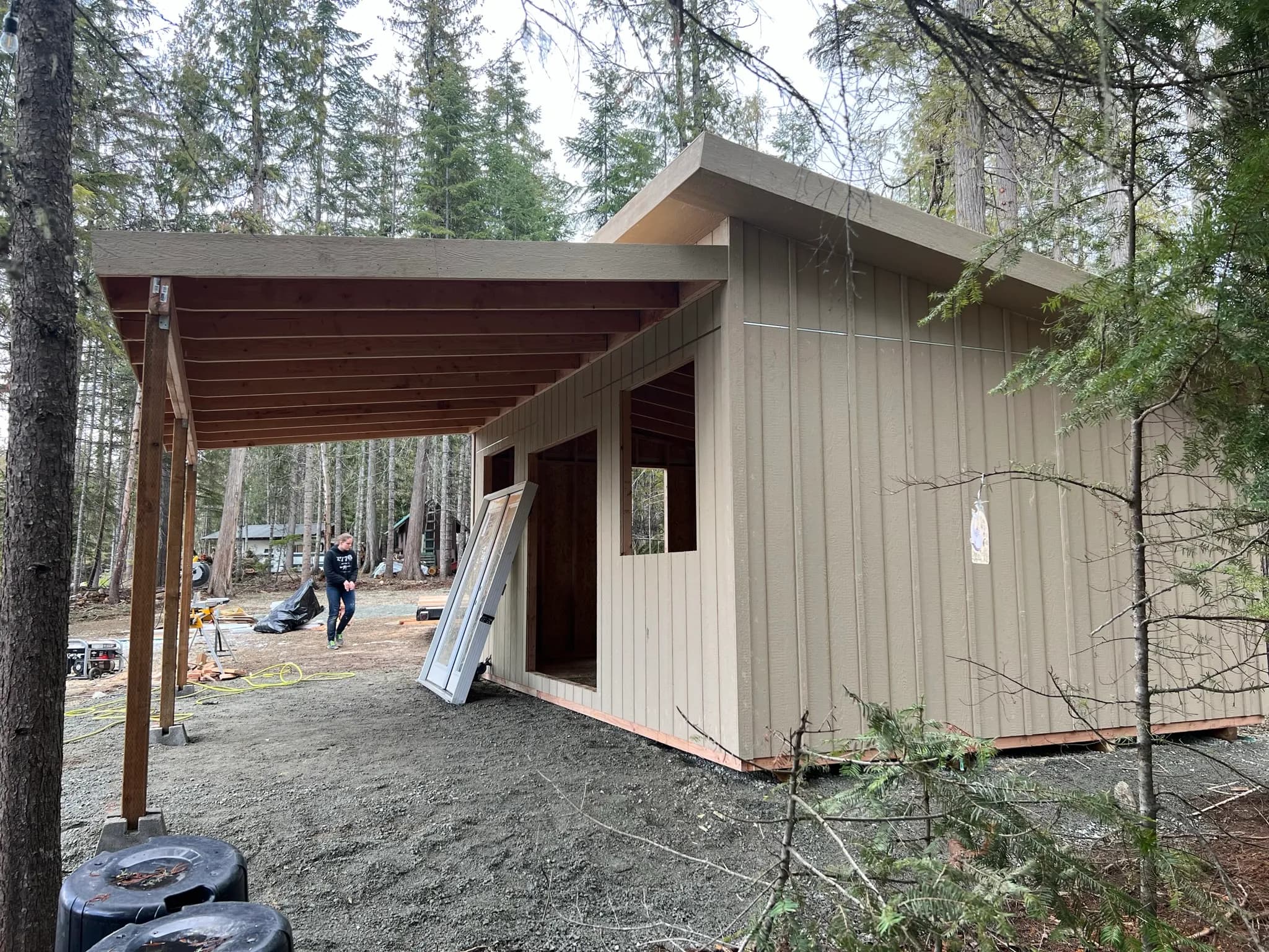 siding and framing complete on 14x20 studio shed