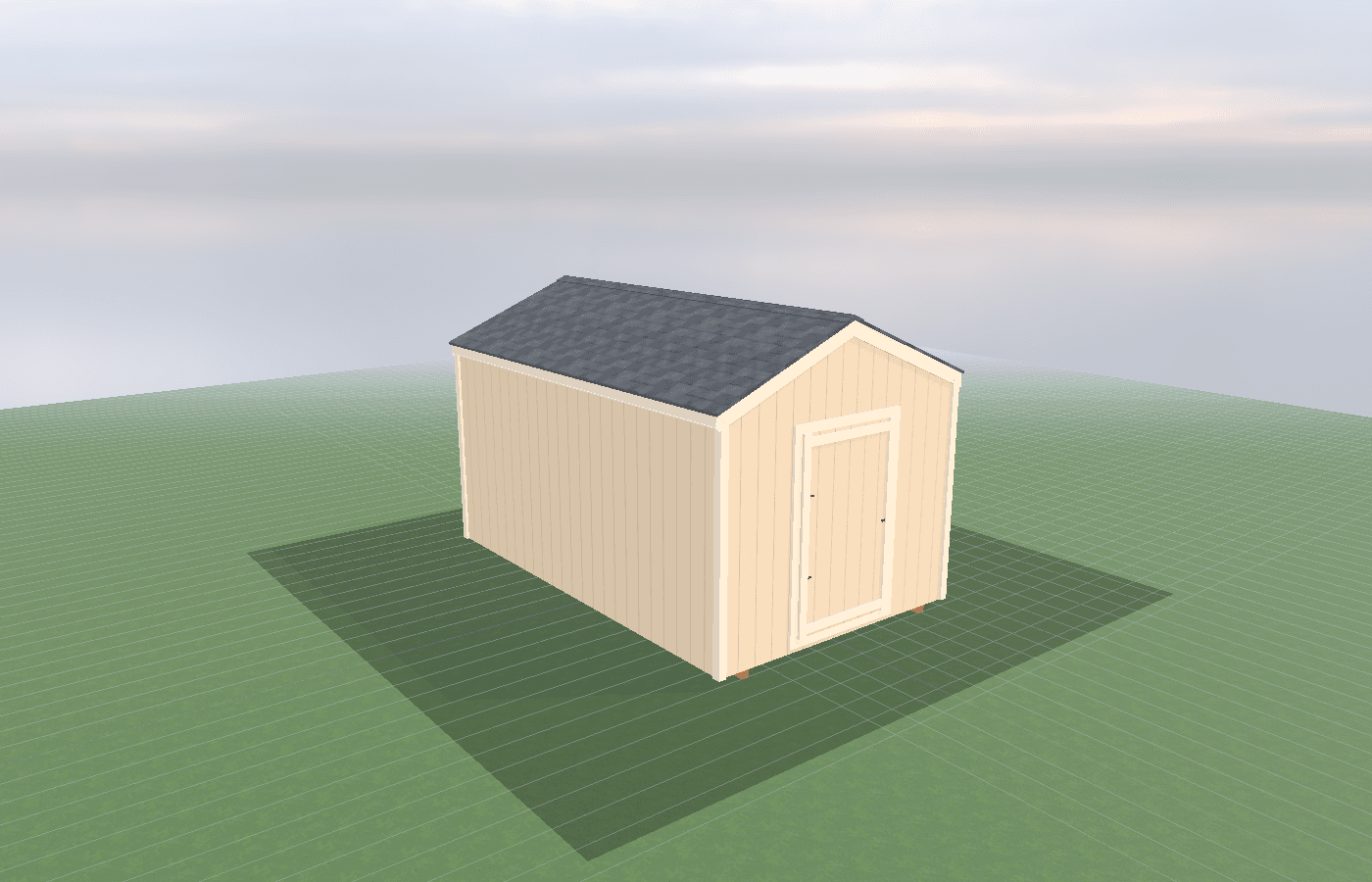 Exterior detail of a 10x16 Standard Gable shed for How Much Firewood Storage Do You Need Cords Explained