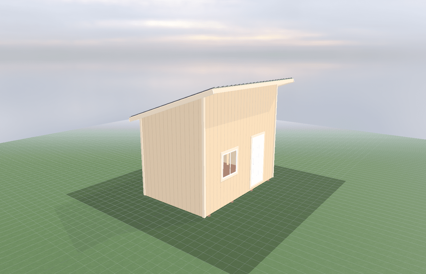 Exterior detail of a 10x16 Luxe Modern shed for Humidity Mold And Airflow Keeping Production Consistent