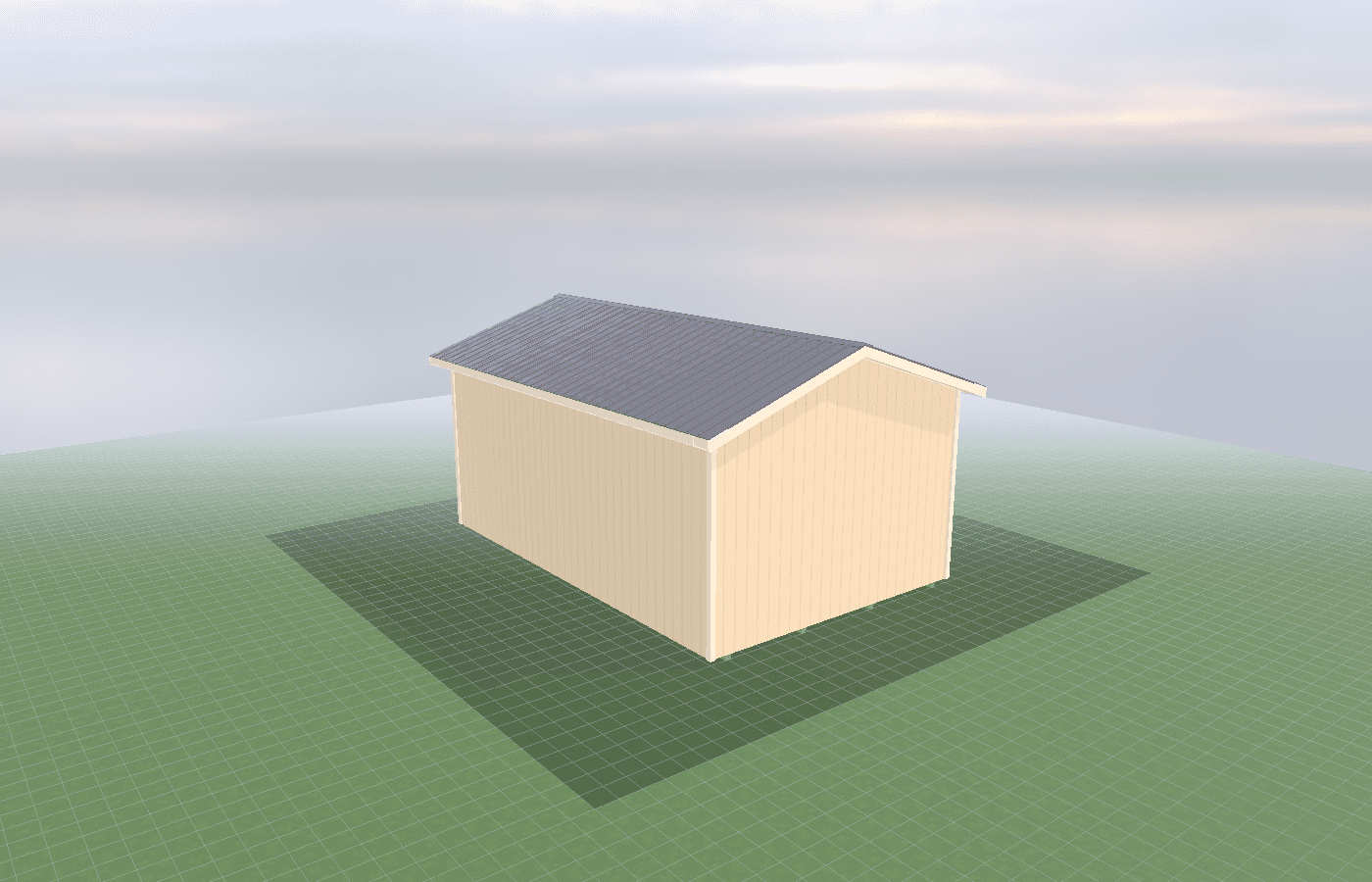 Exterior detail of a 16x24 Stick Built Shop shed for Ventilation For Painting Resin And Solvents