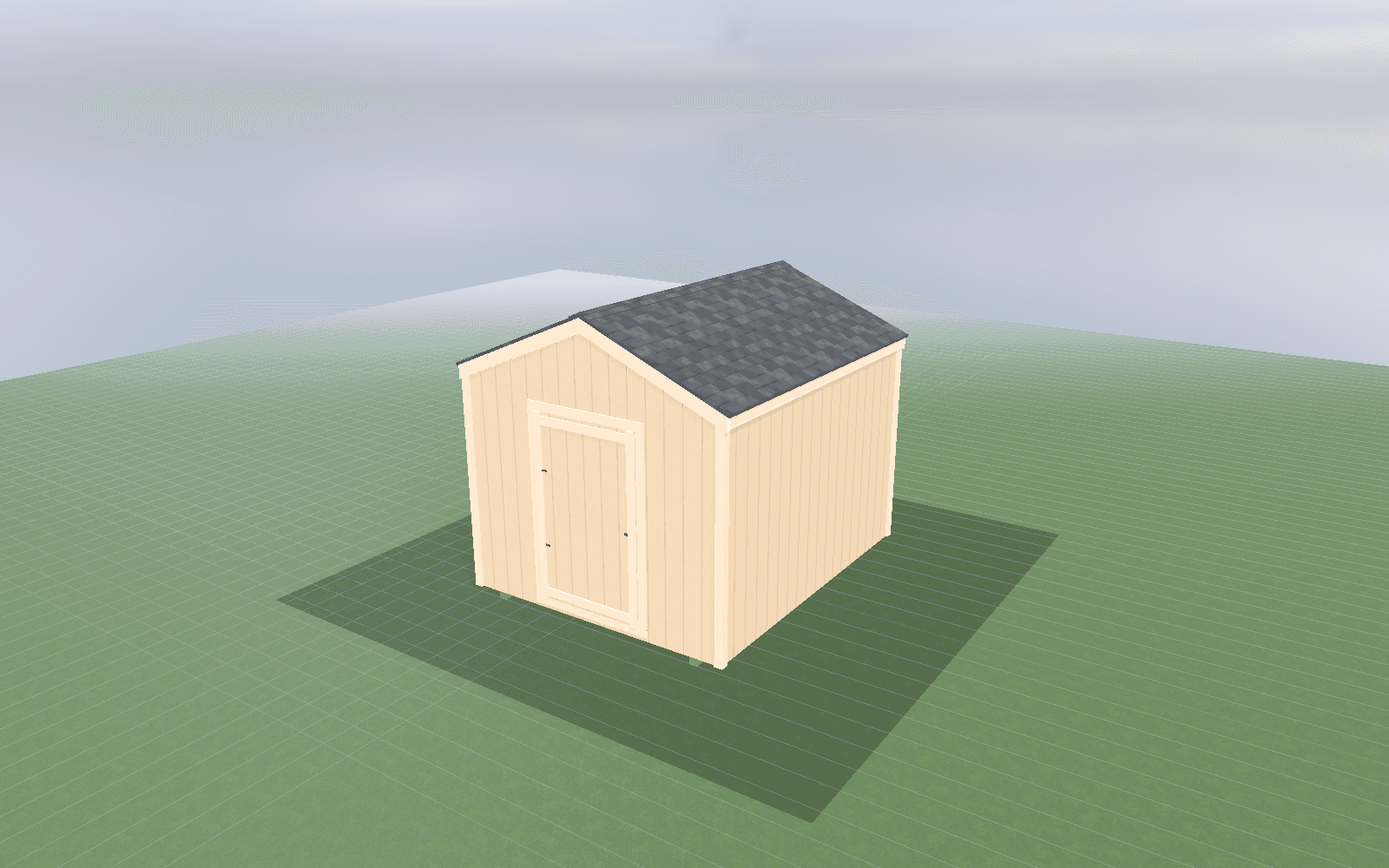 10x12 Standard Gable shed with a compact utility shell with serviceable wall access