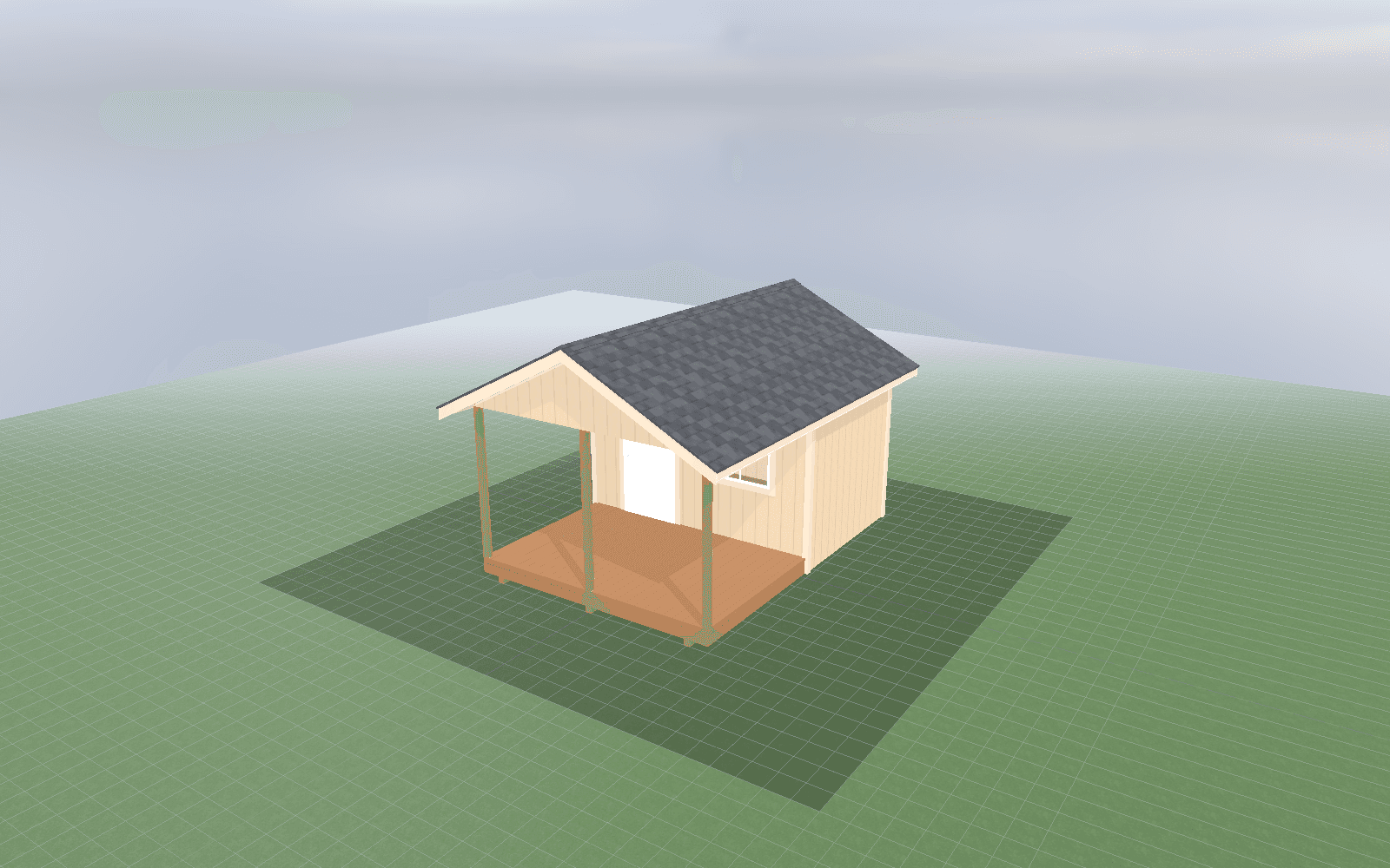 12x16 Luxe Gable Cabin shed with a finished gable profile that highlights configurable exterior