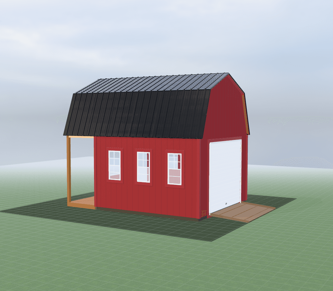 Lofted barn in NIOS shed configurator