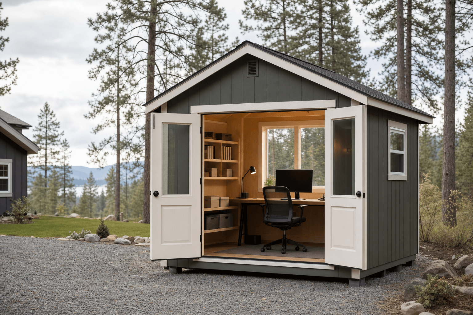 Generated custom shed exterior for HOA shed rules FAQ answers