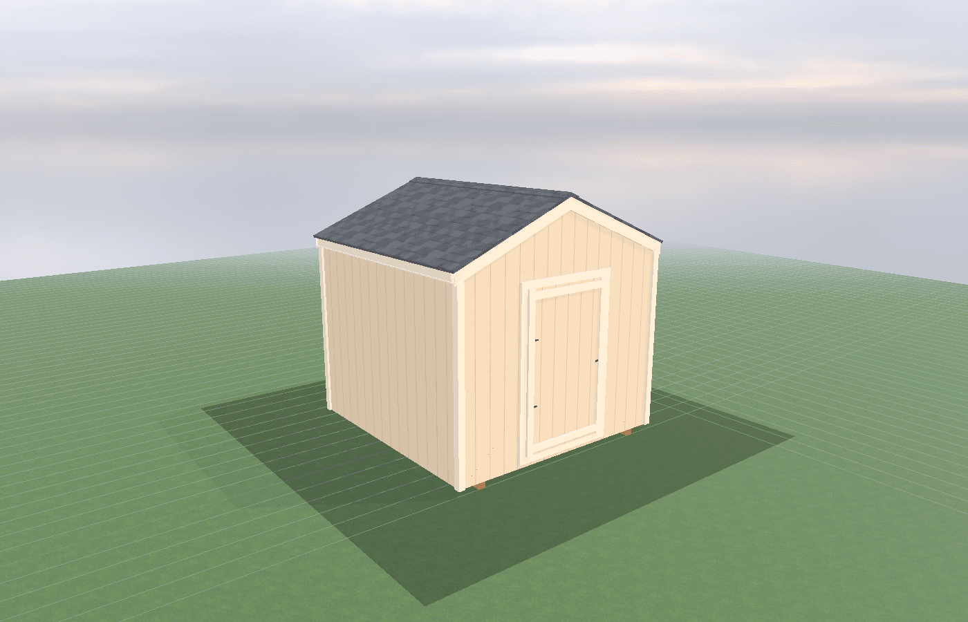 Exterior detail of a 10x10 Standard Gable shed for 10x10